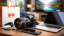 Close-up of a camera and laptop on a wooden table symbolizing electronics covered by an extended warranty plan
