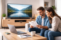 television with a shield icon symbolizing protection and warranty coverage options
