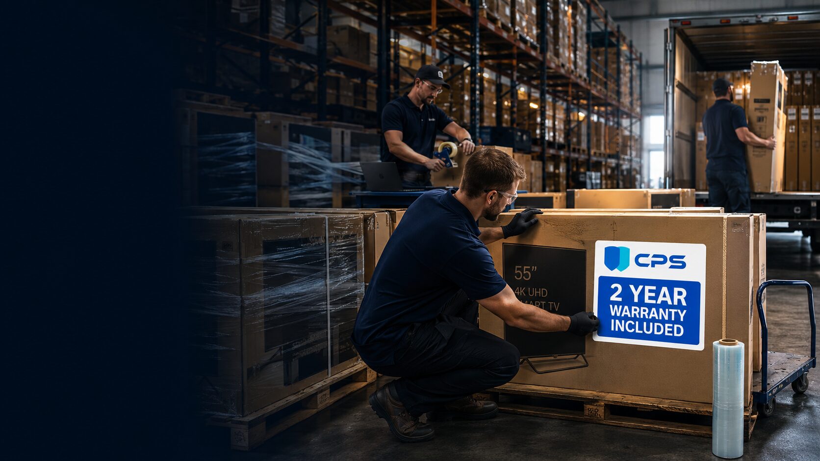 Television warehouse inventory
